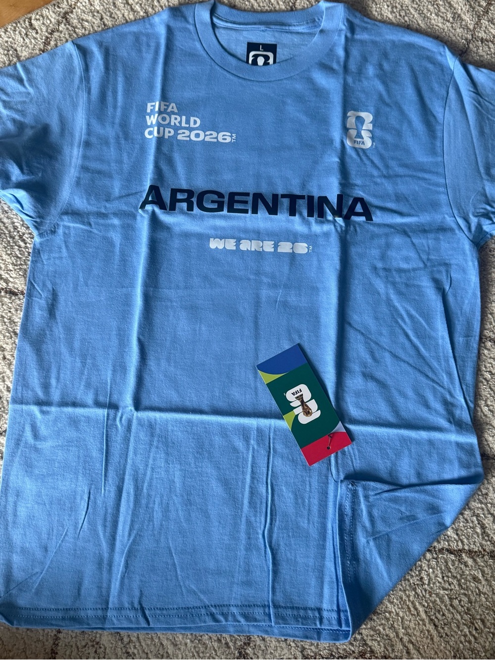 FIFA World Cup 2026 Argentina T Shirt NWT Official Licensed Size Large